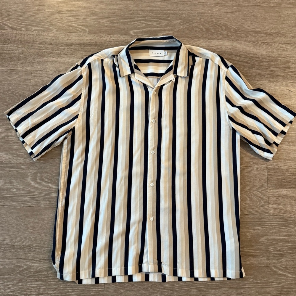 Zara Striped Short Sleeve Shirt